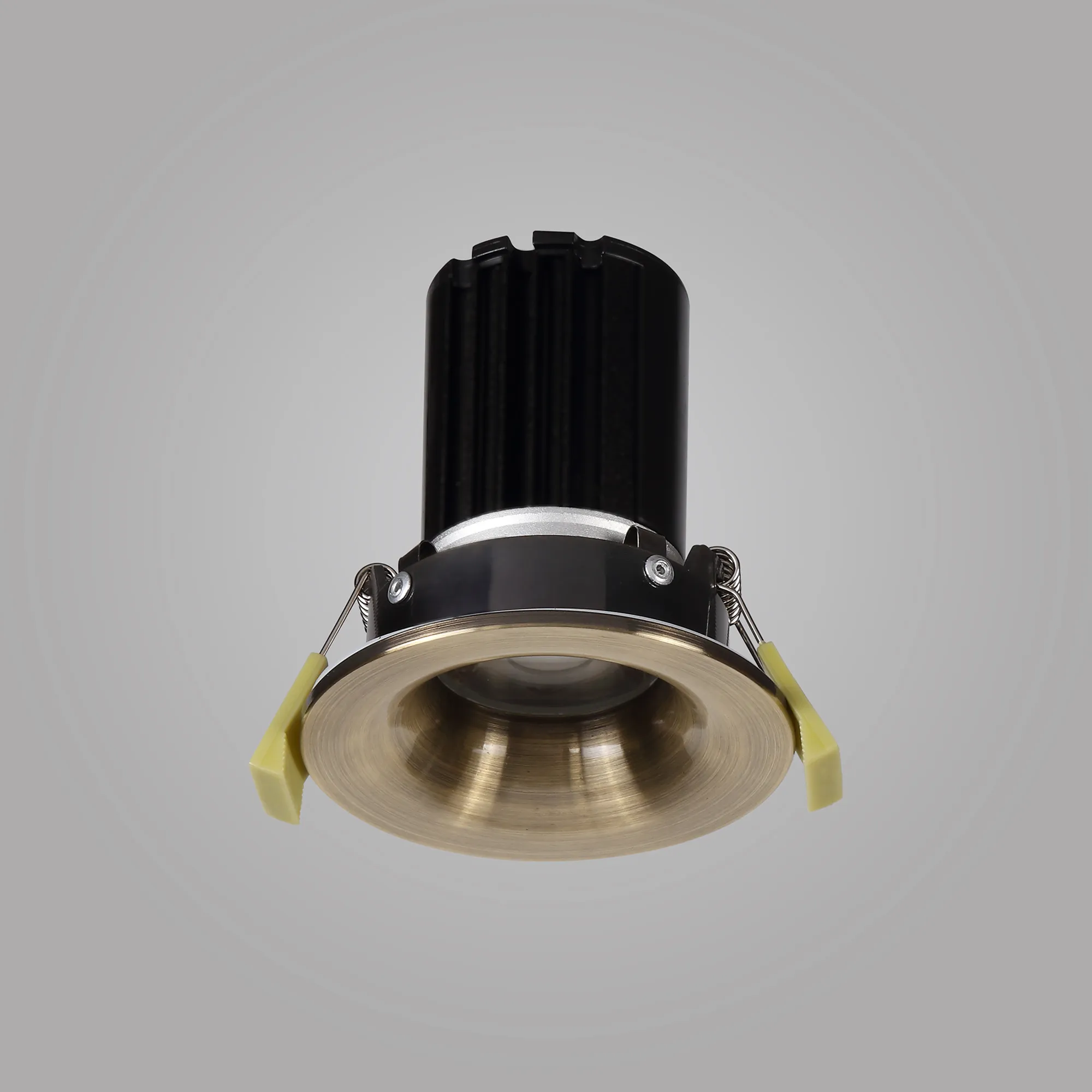 DM200792  Bruve 10 Tridonic Powered 10W 2700K 710lm 36° CRI>90 LED Engine Antique Brass Fixed Round Recessed Downlight, Inner Glass cover, IP65